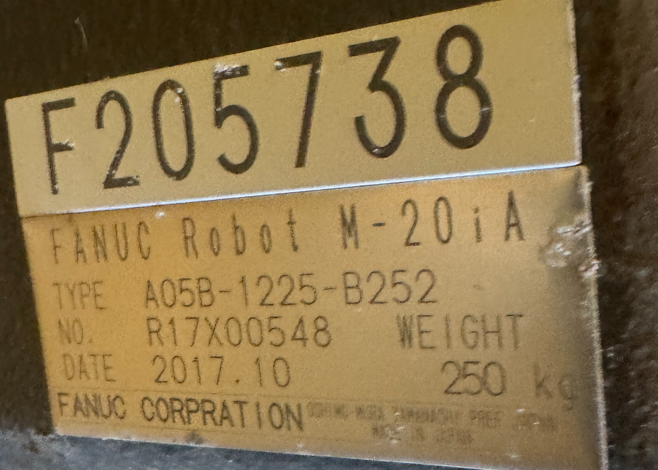Used Fanuc M-20iA 6 Axis Industrial Robot With Fanuc R-30iB Plus Control