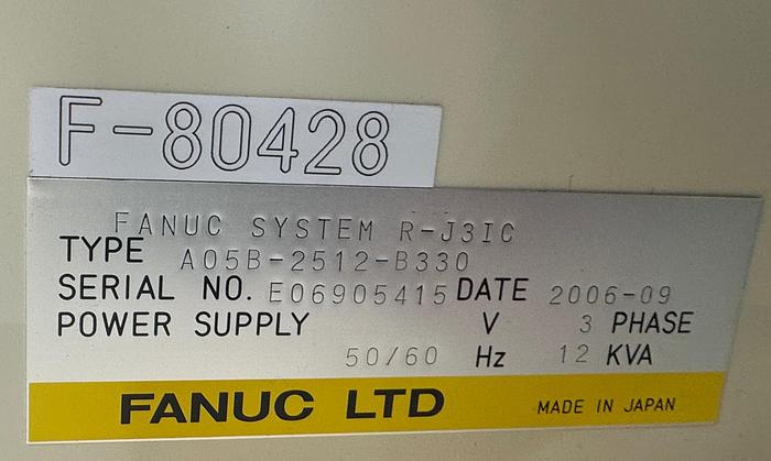 Used FANUC M16iB/20, WITH R30iA CONTROLLER, PENDANT, CABLES, UNDER 300 HOURS OF USE