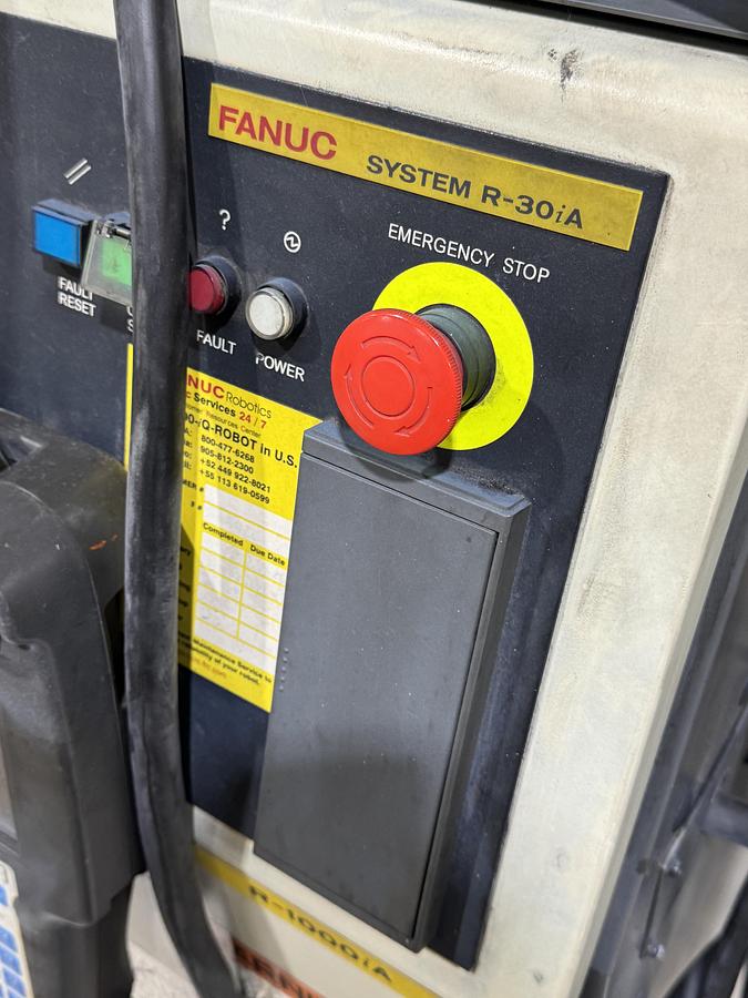 Used FANUC R-1000iA/80F 6 AXIS ROBOT WITH R-30iA CONTROL FOR SALE, 80 KG LIFT X 2230 MM REACH