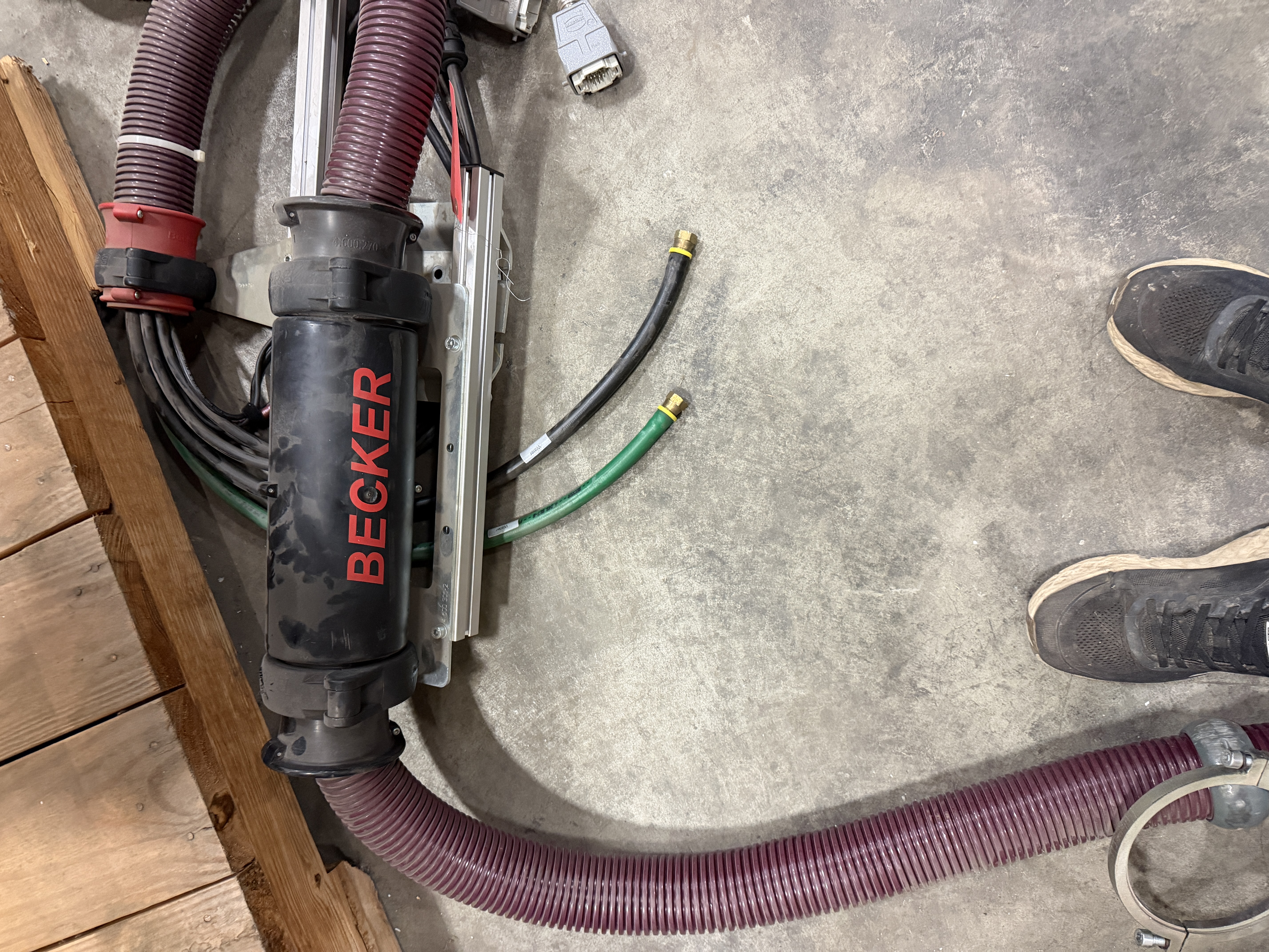 Used Becker Robot Dress Pack. Came off a Fanuc R2000iC/210F Robot