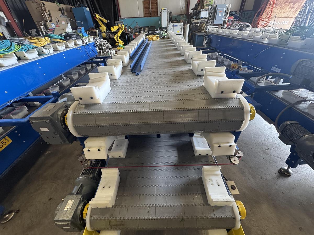 Used Zeta Group Engineering Double Stack Motorized Conveyor Systems