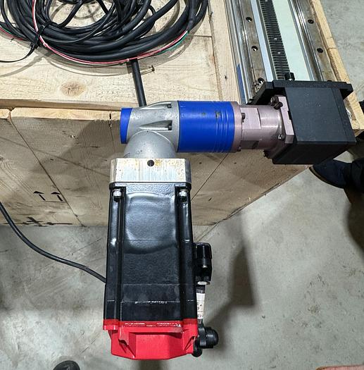 Used MECHATRONIC 56" TRAVLE LINEAR RAIL/RTU FOR LR MATE 200iD ROBOTS W/ FANUC SERVO MOTOR AND CABLES