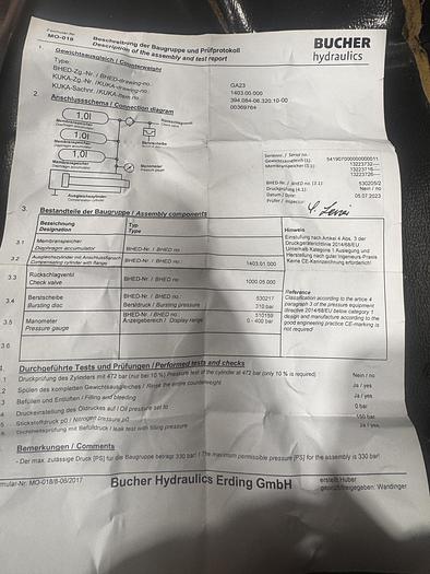 NEW-KUKA ROBOT BODY GA23 COUNTERBALANCING SYSTEM ARTICLE: 00369764