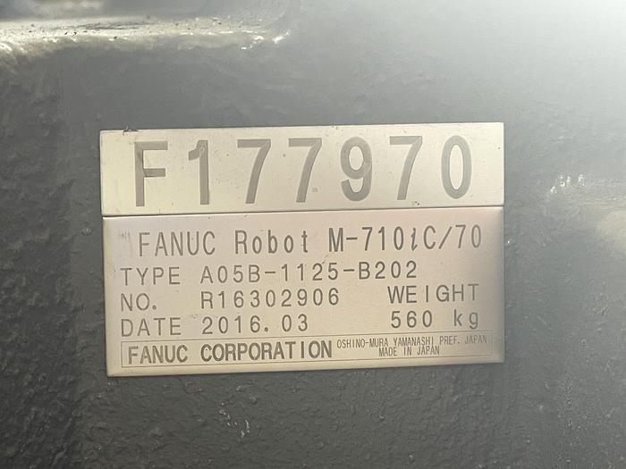 Used 2016 FANUC M-710iC/70 6 AXIS ROBOT WITH R-30iB CONTROL