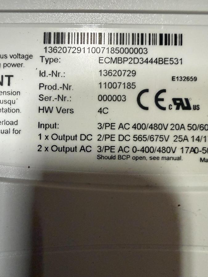 Kuka Servo Drive Art No. 00198263 KPP 600-20-2X40 Type: ECMBP2D3444BE531 - new open box.