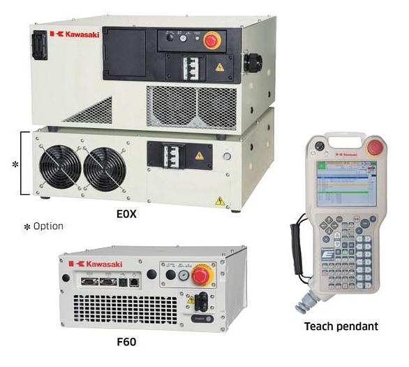 BRAND NEW KAWASAKI RS010N WITH F60 CONTROLLER, CABLES, TEACH PENDANT, AND 14 MONTH WARRANTY