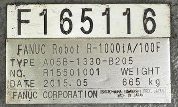 Used FANUC R-1000iA/100F 6 AXIS ROBOT WITH R-30iB CONTROL FOR SALE
