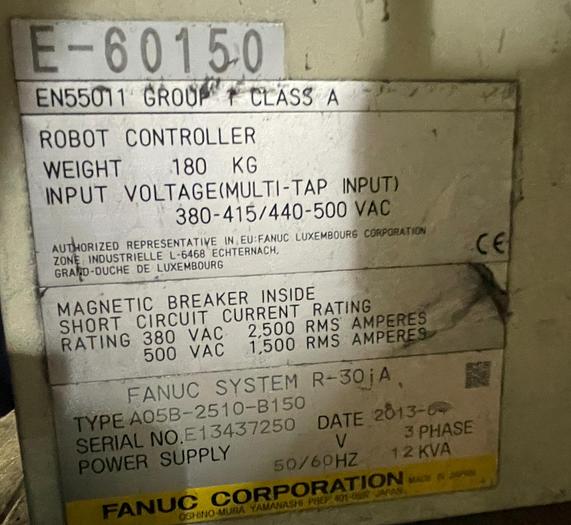 Used 2013 FANUC M-710iC/70 6 AXIS ROBOT WITH R-30iA CONTROLLER FOR SALE