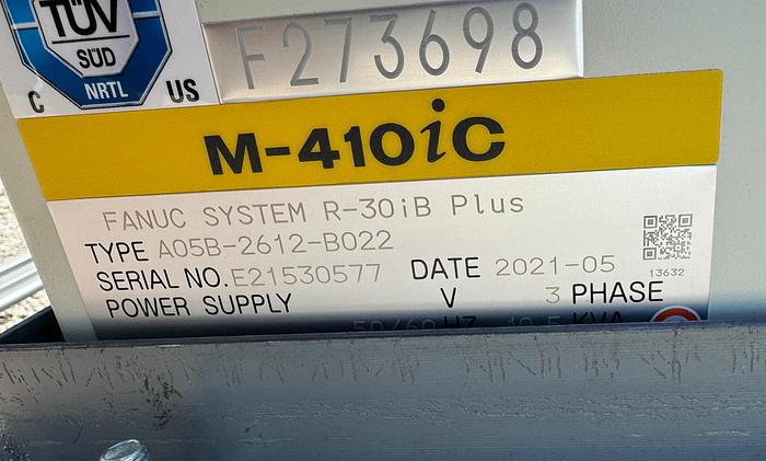 Used FANUC M-410iC/110 4 AXIS PALLETIZING ROBOT WITH R-30iB PLUS CONTROLLER NEVER USED