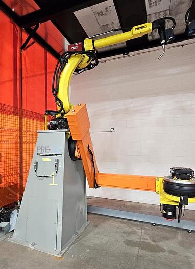 Used FANUC ARC MATE 120iD/12L, DUAL ARM, NEVER USED, R30iB PLUS, LINCOLN R450 WELDING POWER SUPPLY, TILT TURN POSITIONER