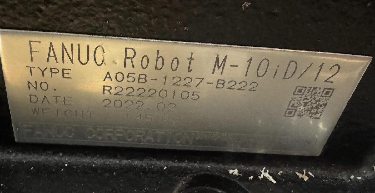 Used FANUC M-10iD/12 6 AXIS ROBOT WITH R-30iB PLUS CONTROLLER, TEACH PENDANT, AND CABLES