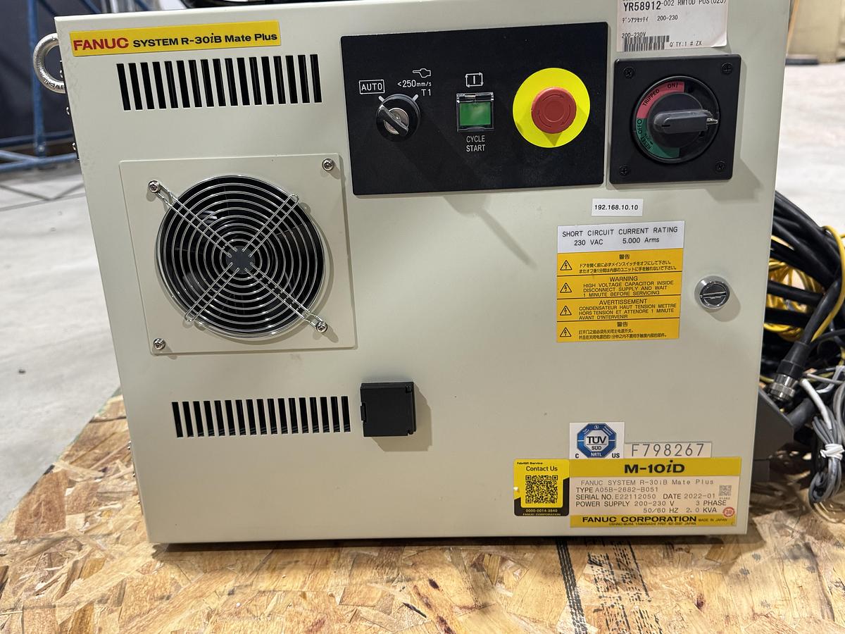 Used FANUC M-10iD/12 6 AXIS ROBOT WITH R-30iB PLUS CONTROLLER, TEACH PENDANT, AND CABLES