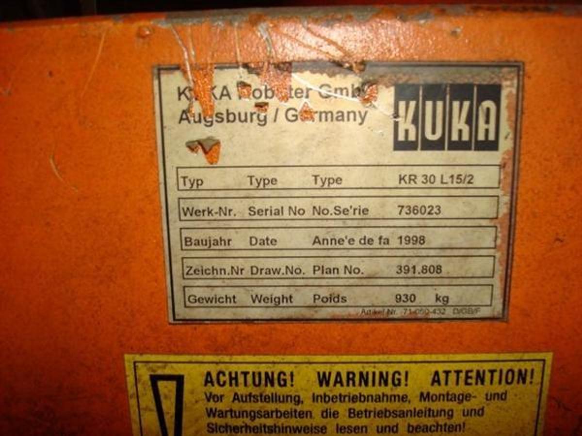 Used GENESIS DUAL TRUNNION ROBOTIC WELD CELL WITH KUKA KR 30 L15/2 ROBOT