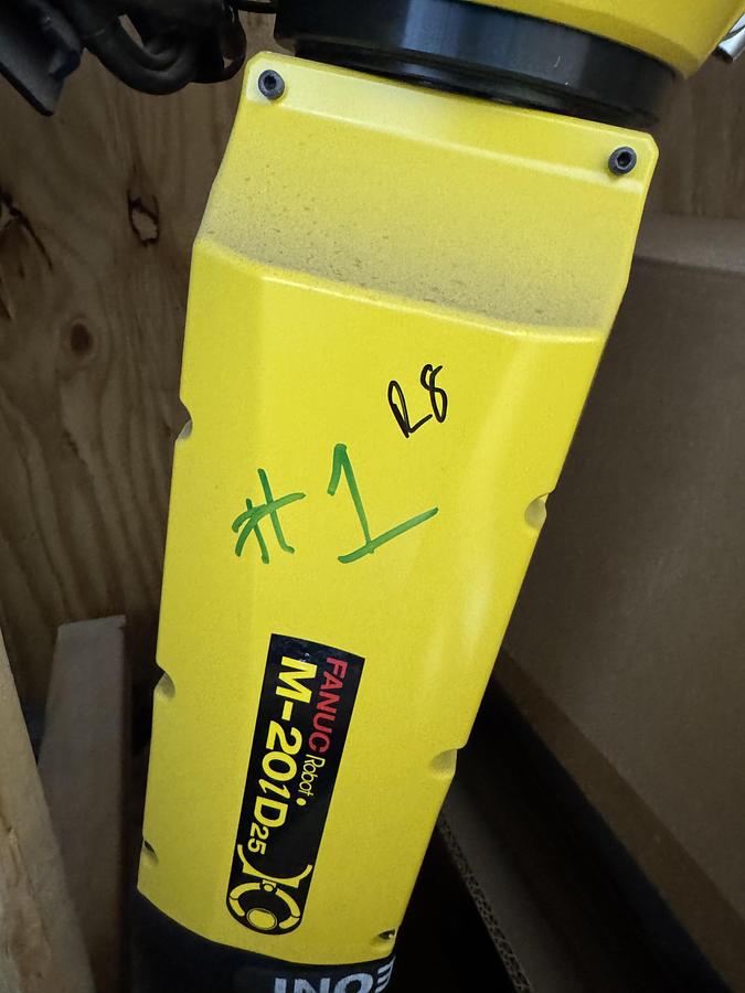 Used FANUC M-20iD/25 ROBOT WITH R-30iB PLUS CONTROLLER, PENDANT, CABLES.  NEVER IN PRODUCTION!