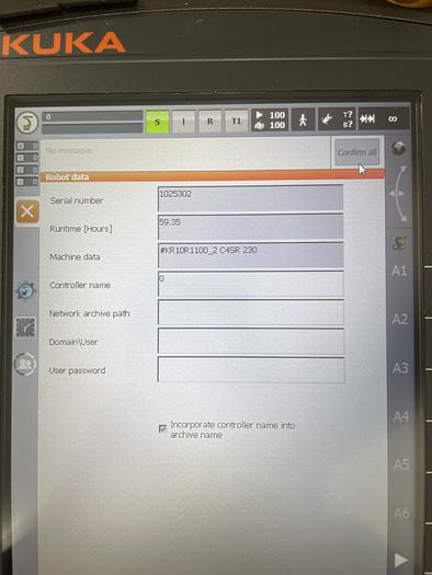 Used KUKA KR10 R1100 6 AXIS ROBOT WITH KRC4 CONTROLLER