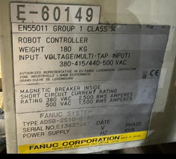 Used Fanuc M-710iC/70 6 axis robot with R-30iA Control for sale