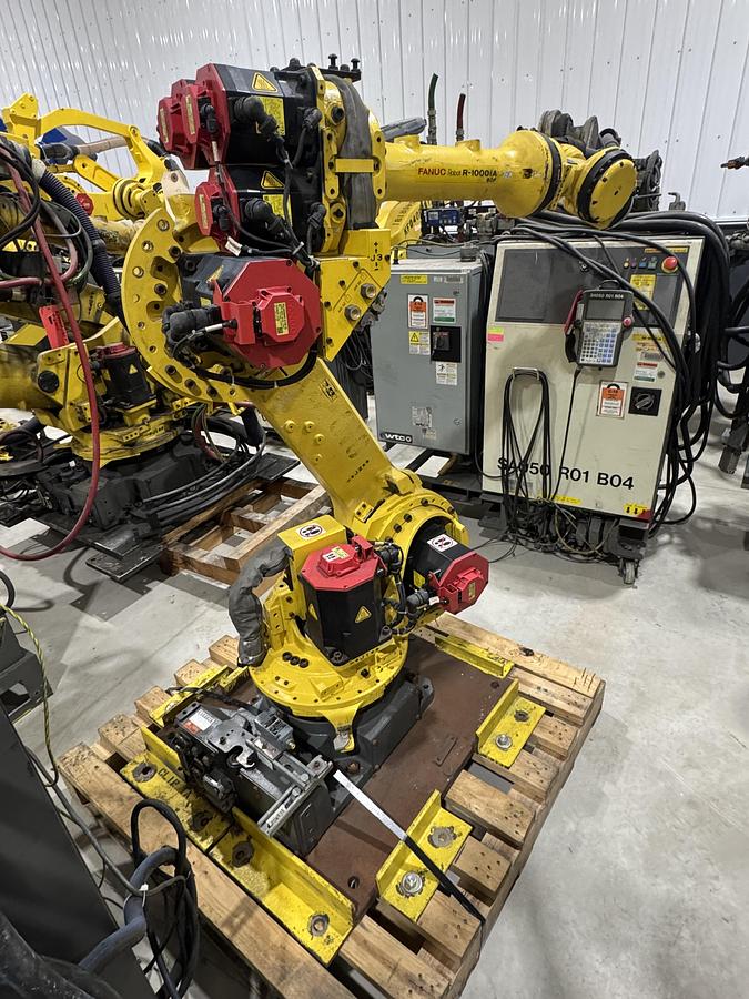 Used FANUC R-1000iA/80F 6 AXIS ROBOT WITH R-30iA CONTROL FOR SALE, 80 KG LIFT X 2230 MM REACH