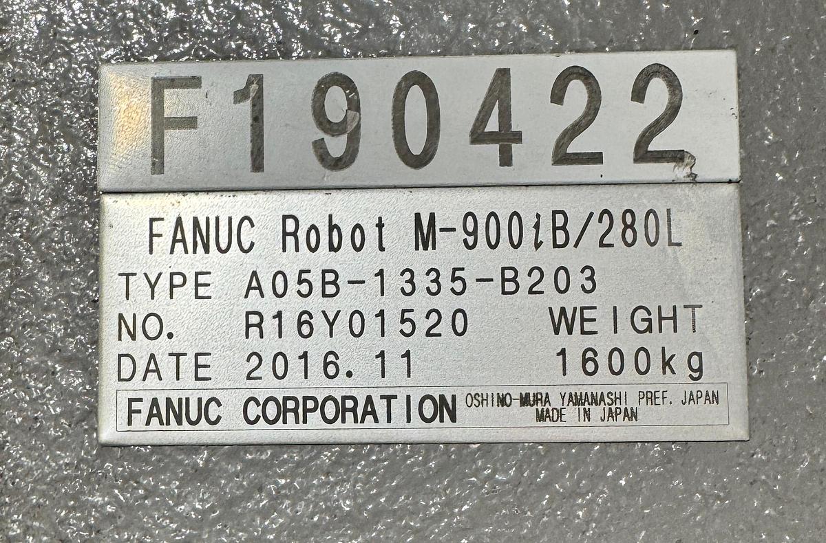 Used FANUC M-900iB/280L Robot, R-30iB Control, Used, 2019