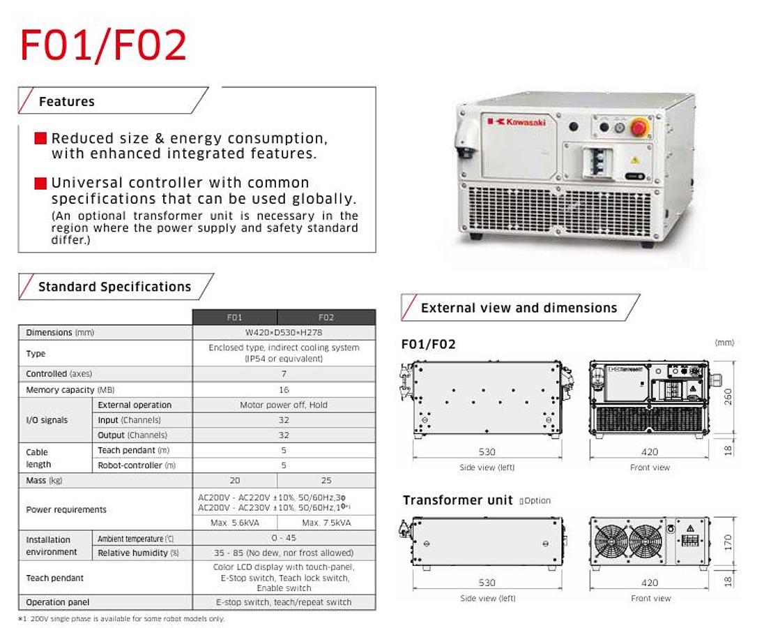 Used BRAND NEW KAWASAKI RS030N WITH F CONTROLLER, TEACH PENDANT, CABLES, 14 MONTH WARRANTY