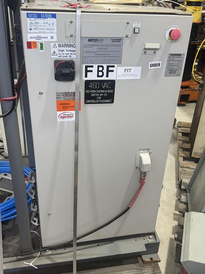 Used MOTOMAN EA1900N MIG WELDING CELL WITH TRUNNION AND 7TH AXIS RTU FOR SALE