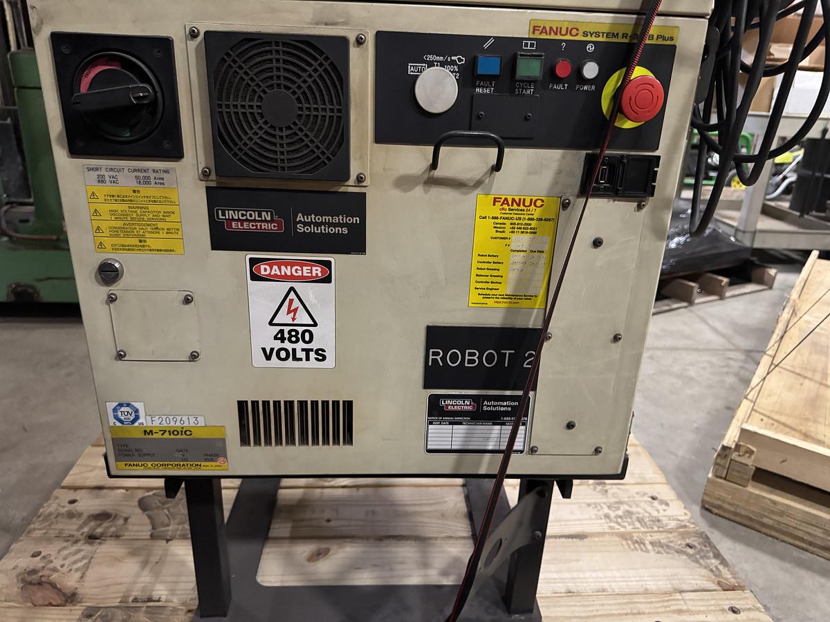 Used Fanuc M-710iC/12L 6 Axis 3 Meter Reach Plasma Cutting Robot With R-30iB Plus Control