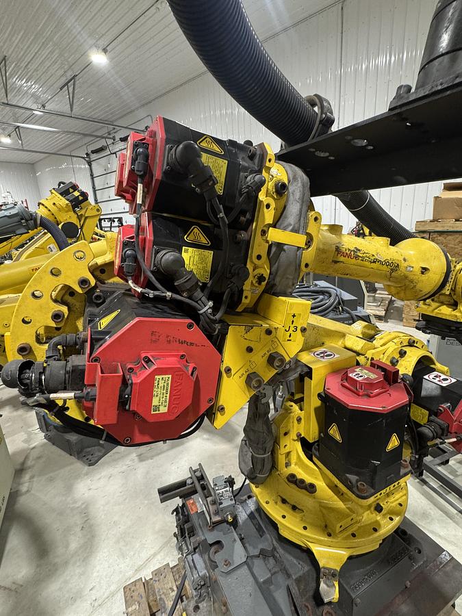 Used FANUC R-1000iA/80F 6 AXIS ROBOT WITH R-30iA CONTROL FOR SALE, 80 KG LIFT X 2230 MM REACH