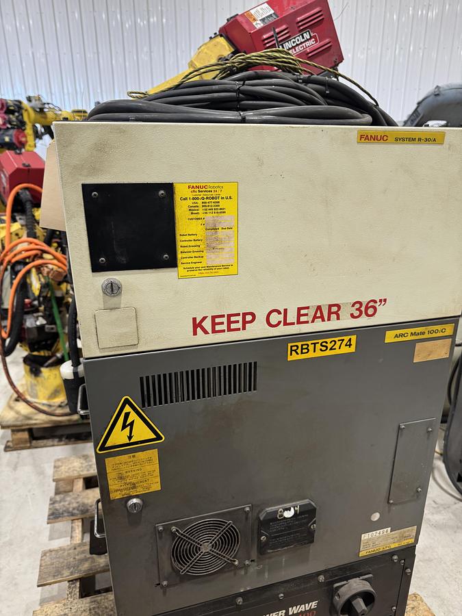 Used FANUC ARC MATE 100iC 6 AXIS MIG WELDING ROBOT WITH R-30iA CONTROL