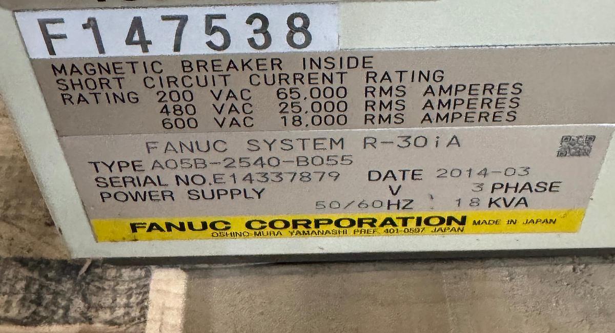Used FANUC M900iA/400L 6 AXIS ROBOT WITH R-30iA CONTROL FOR SALE