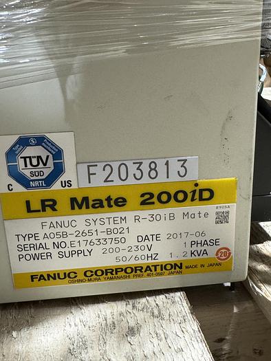 Used FANUC LR MATE 200ID 6 AXIS ROBOT WITH R30iB CONTROLLER