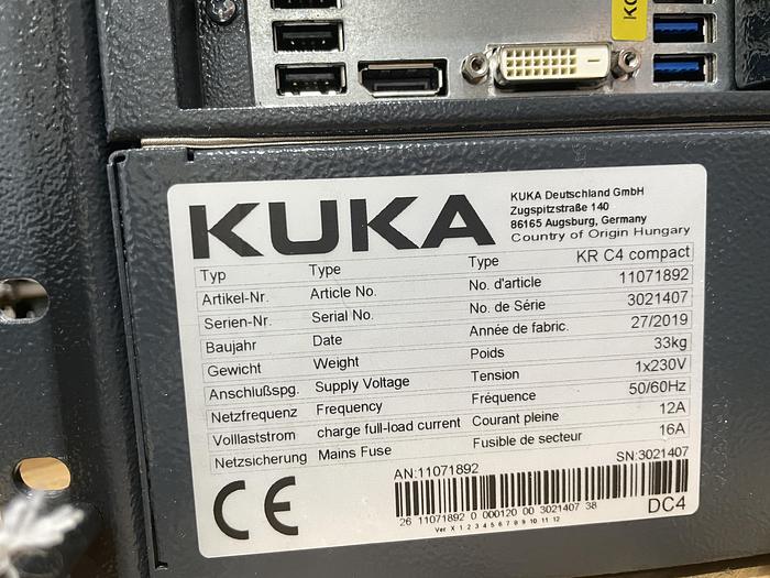 Used KUKA KR 10 R 1100 6 AXIS ROBOT WITH KRC4 CONTROLLER