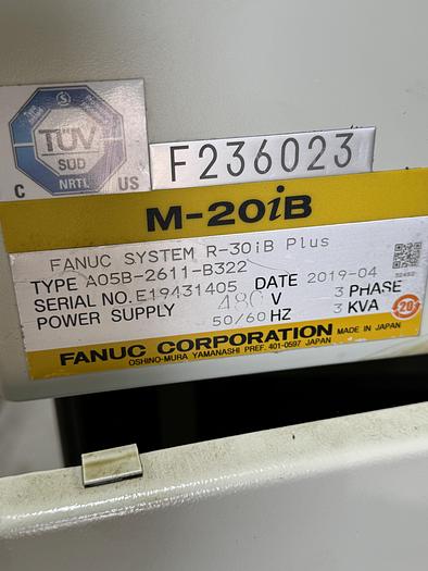 Used FANUC M-20iB/25 6 AXIS ROBOT WITH R-30iB PLUS CONTROLLER