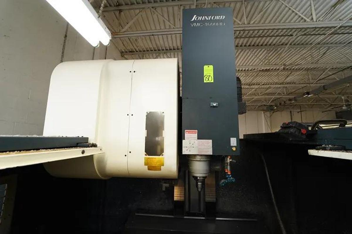 Used JOHNFORD VMC-1600HD 63" X 33" X 28" FANUC 0iMB CONTROL 10,000 RPM 50 TAPER