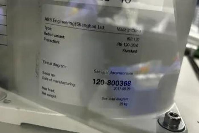 Used ABB IRB 120 6 AXIS CNC ROBOT WITH IRC5 CONTROLLER