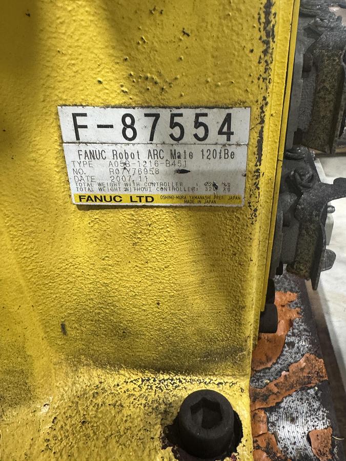 fanuc arcmate 120iBe arc welding robot with R-30iA for sale