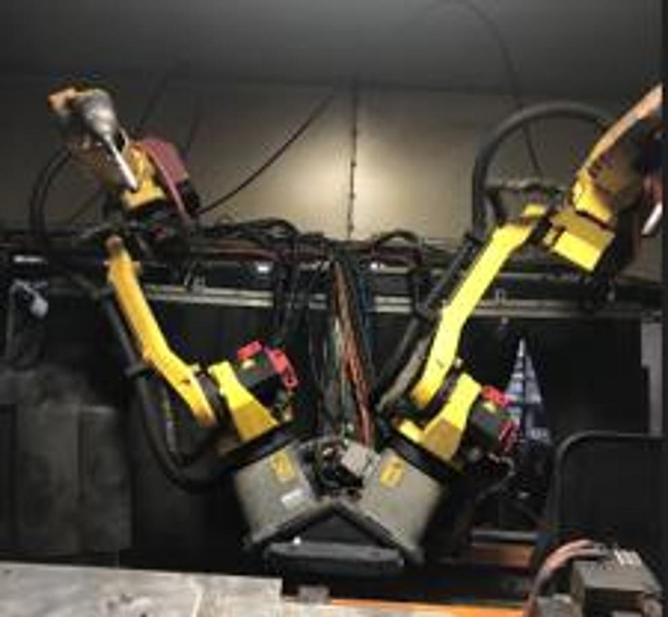 Used 2015 GENESIS/FANUC DUAL ARCMATE 100iC DUAL TRUNNION WELDING CELL