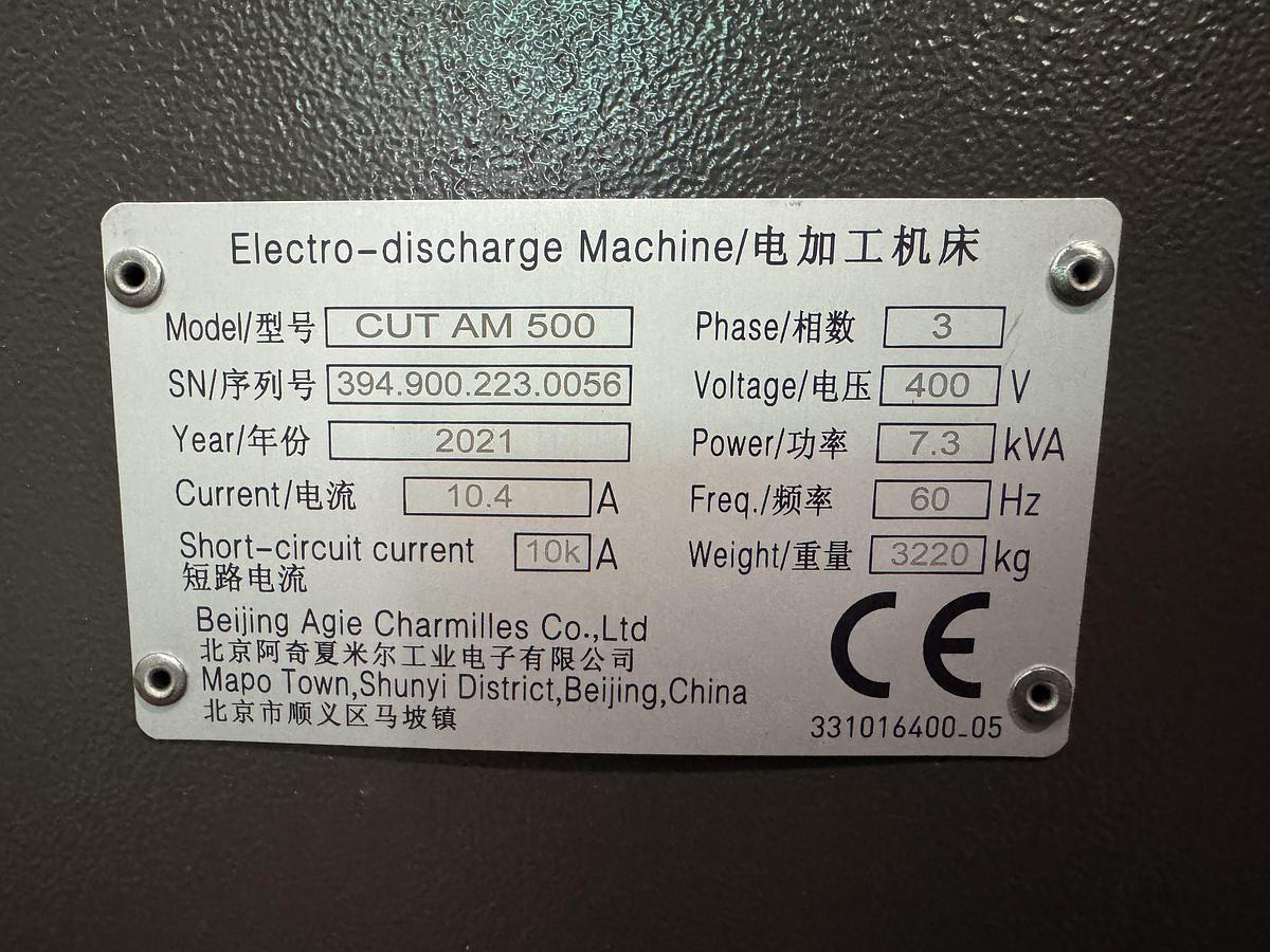 Used AGIE CHARMMILLES CUT AM 500 HORIZONTAL WIRE EDM