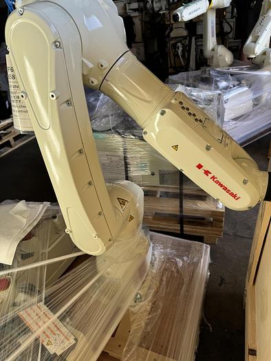Used KAWASAKI RS007L ROBOTS NEW NEVER USED WITH F CONTROLLERS, TEACH PENDANTS, AND CABLES