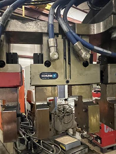 Used FANUC R-2000iB/210F ROBOT RTU CELL WITH 2 ROBOTS, R30IA CONTROLS AND 50' OF TRAVEL.