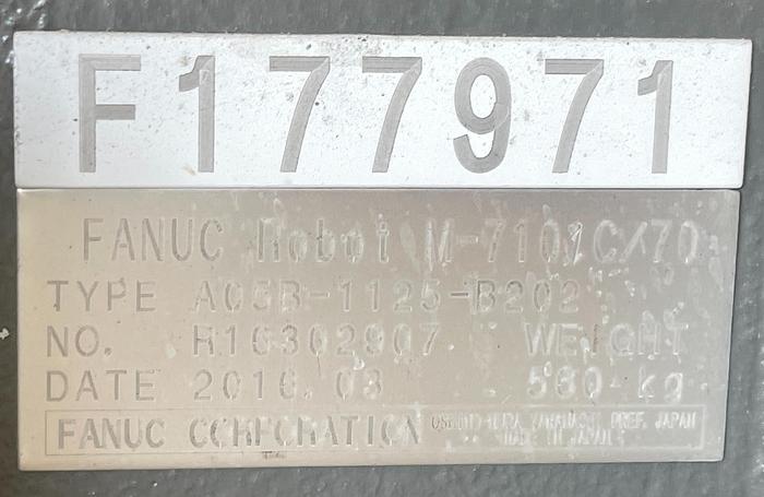 Used 2016 FANUC M-710iC/70 6 AXIS ROBOT WITH R-30iB CONTROL