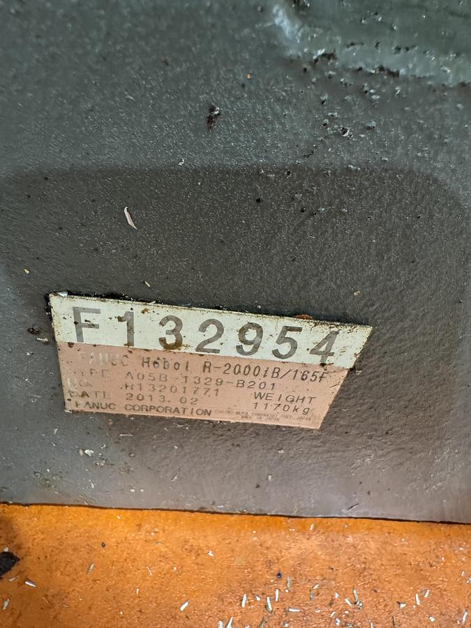 Used FANUC R-2000iB/165F 6 AXIS ROBOT WITH R-30iB CONTROL