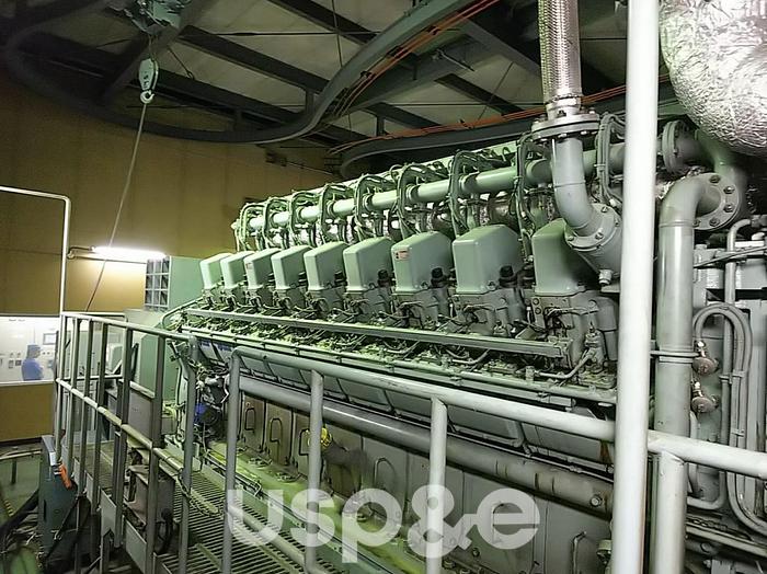 Used 11.88 MW 2006 Used Niigata 18V22AG Natural Gas Power Plant Set