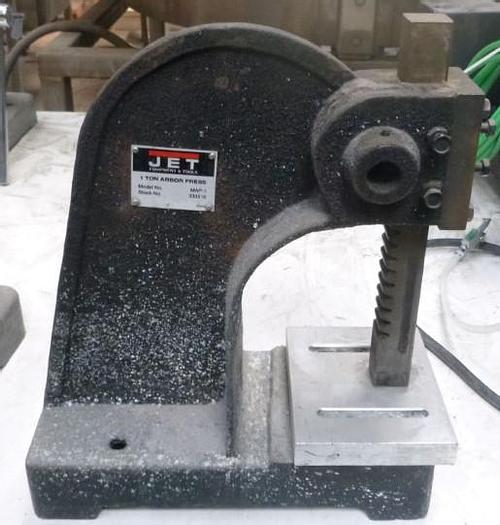 Used Press, Arbor, JET, Hand Bench, Heavy Duty, 1 Ton, Mdl MAP-1 #S743521
