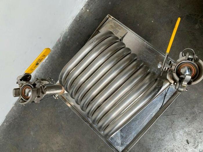 Used Exergy Incorporated 00644-3 Stainless Steel Heat Exchanger on Rolling Cart