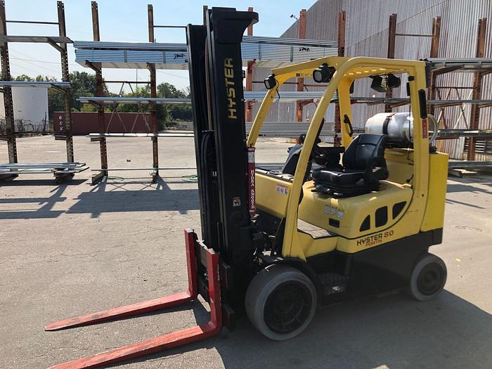 Used 8,000 POUND HYSTER MODEL S80FTBCS MFG. 2014 3,900 HOURS