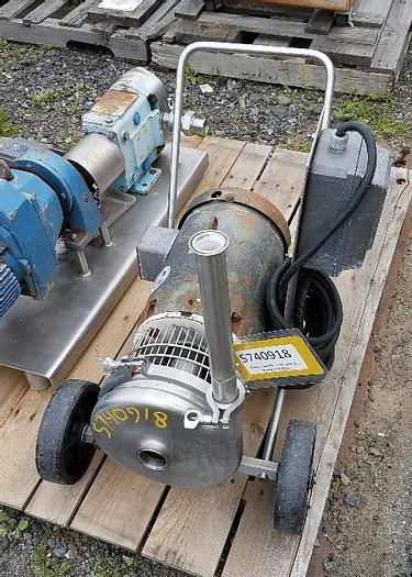 Used Pump, Centrif., 5 HP, S/st, 2", Purity, Mdl C218, #S740918