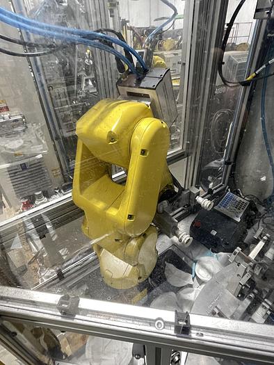 Used N95 FACE MASK NOSE CLIP FANUC ROBOTIC ASSEMBLE AND ATTACHING CELL BY ACE NEW 2020