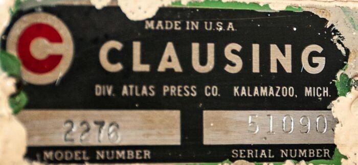 Used Clausing 2276 Variable Speed Drill 