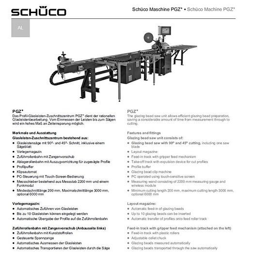 Gebraucht Glasleistensäge Schüco PGZ +