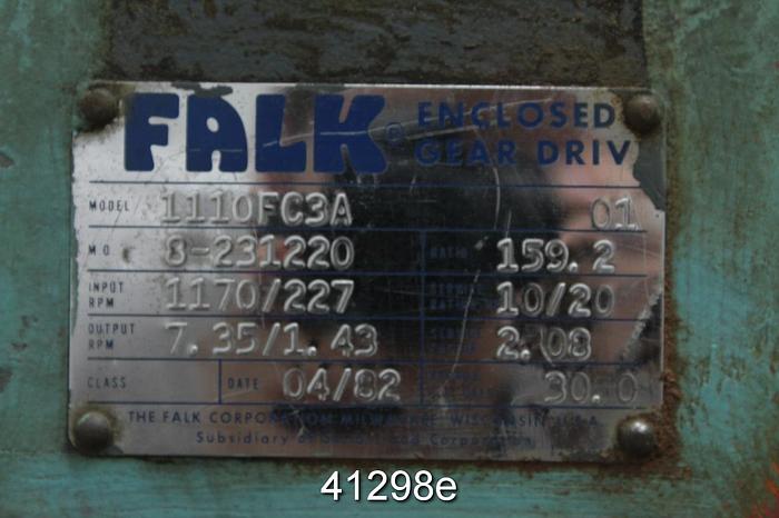 Used Falk 1110FC3A Gear Box, 159.2/1 Ratio #41298