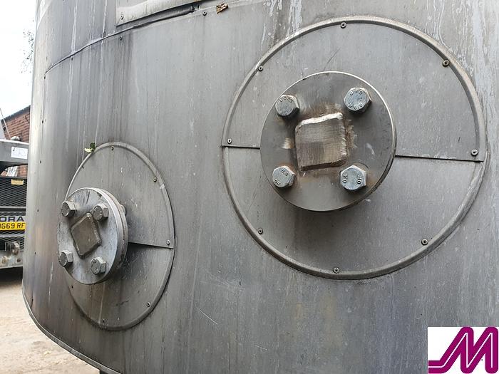Used Meura 50,000 Litre Stainless Steel Insulated Mix Tank with Internal Coil
